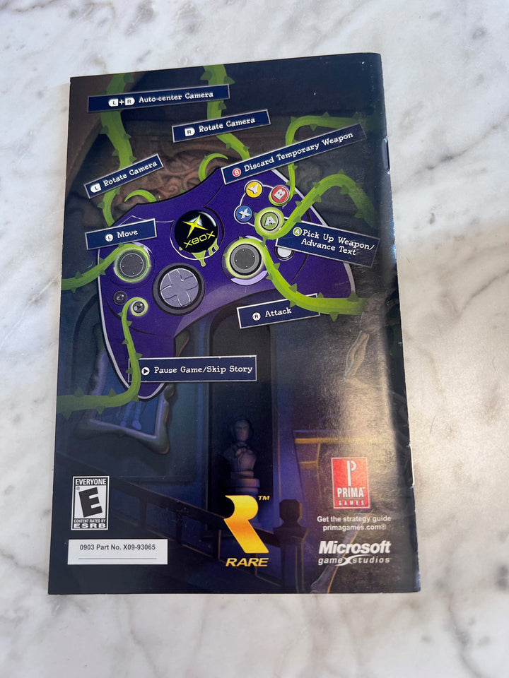 Grabbed By The Ghoulies Original Xbox MANUAL ONLY  MO91725