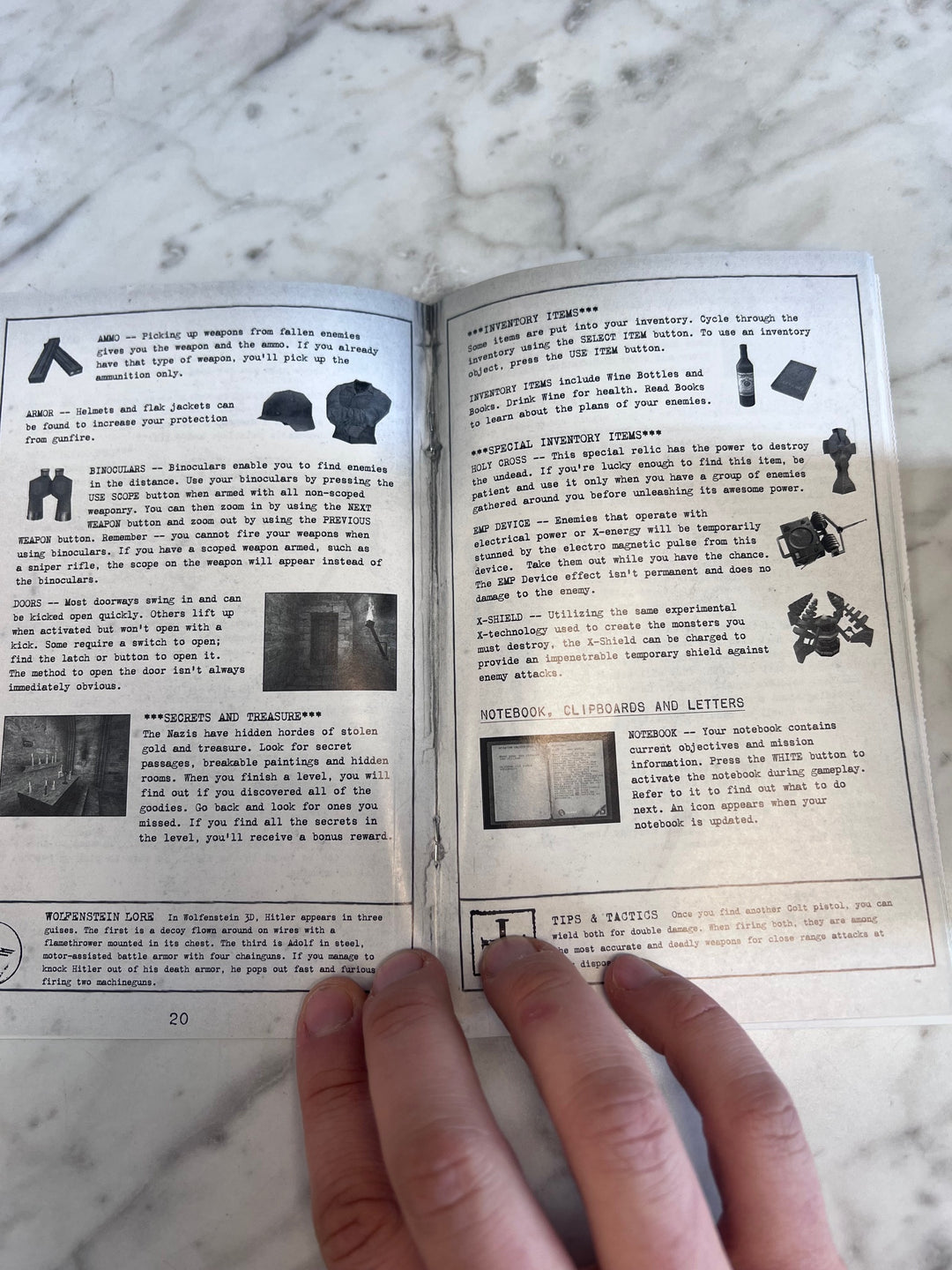 Return to Castle Wolfenstein Original Xbox MANUAL ONLY  MO91725