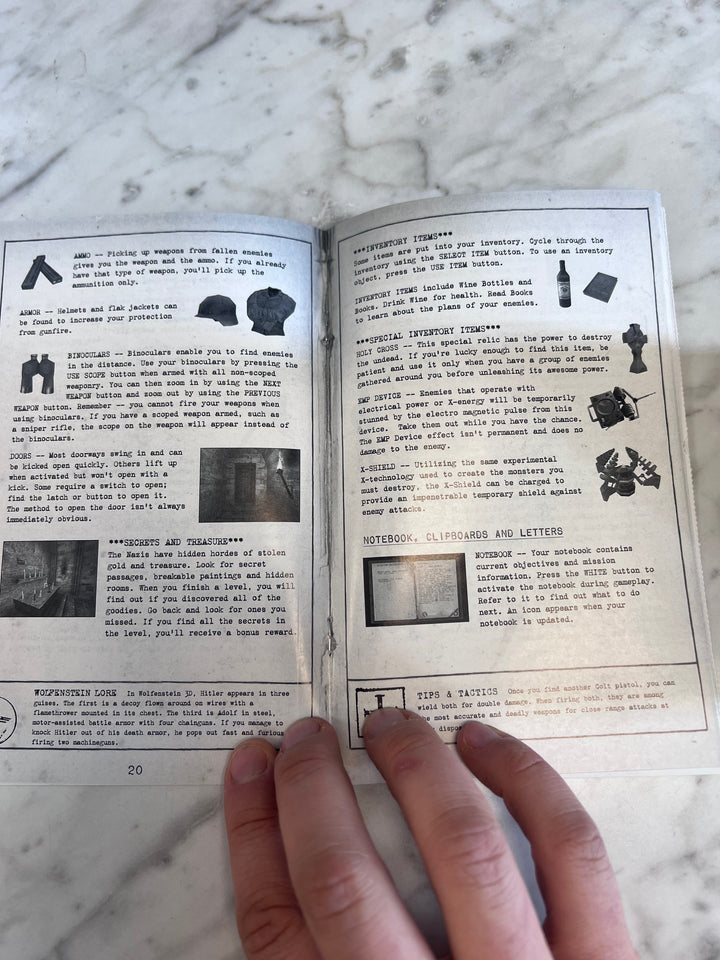 Return to Castle Wolfenstein Original Xbox MANUAL ONLY  MO91725