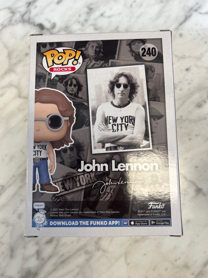 Funko Pop Rocks JOHN LENNON #240 NYC Shirt Fall Convention 2021 FP9224