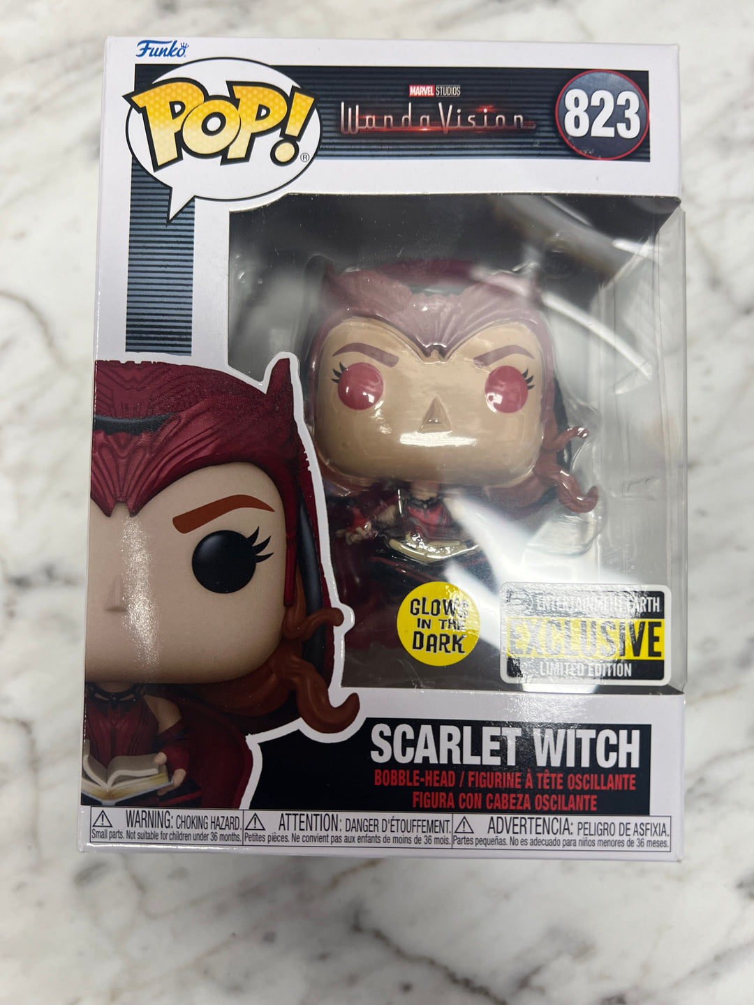 Funko Pop! WandaVision Scarlet Witch (Glows) #823 Entertainment Earth Exclusive FP12124