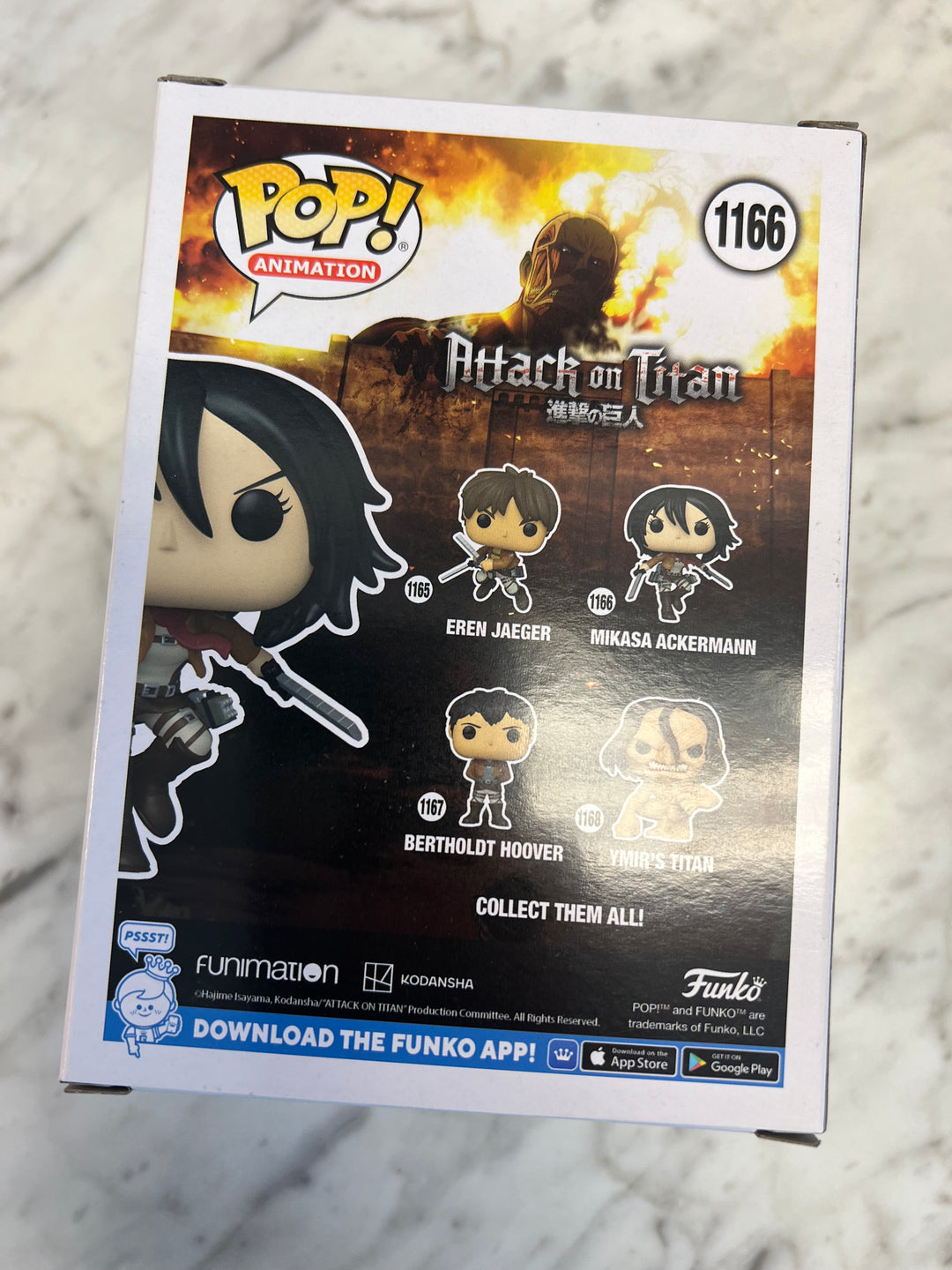 Funko Pop! Vinyl: Attack on Titan - Mikasa Ackerman #1166    FP62024