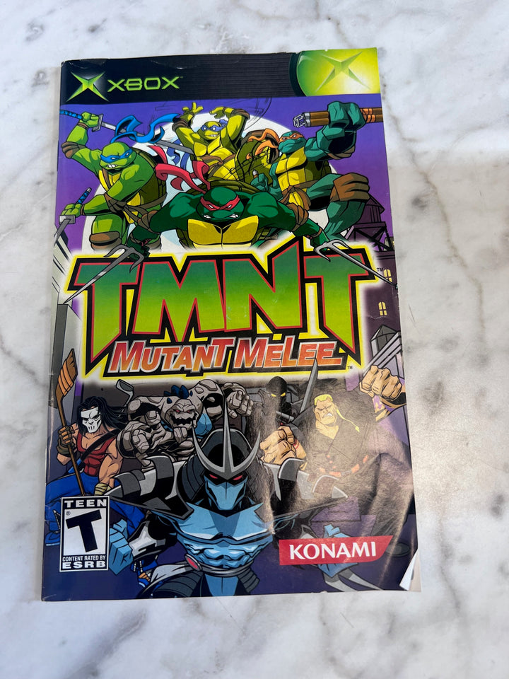 TMNT Mutant Melee Original Xbox MANUAL ONLY  MO91725
