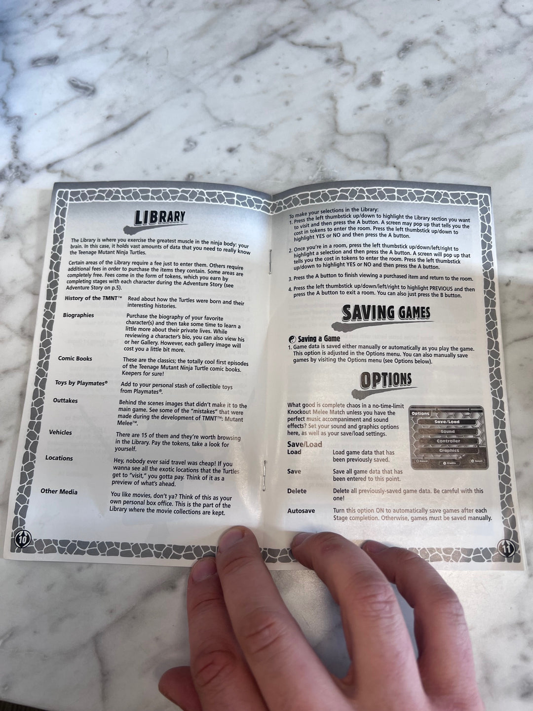 TMNT Mutant Melee Original Xbox MANUAL ONLY  MO91725