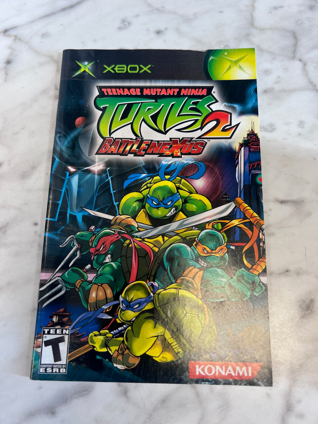 Teenage Mutant Ninja Turtles 2 Battle Nexus Original Xbox MANUAL ONLY  MO91725