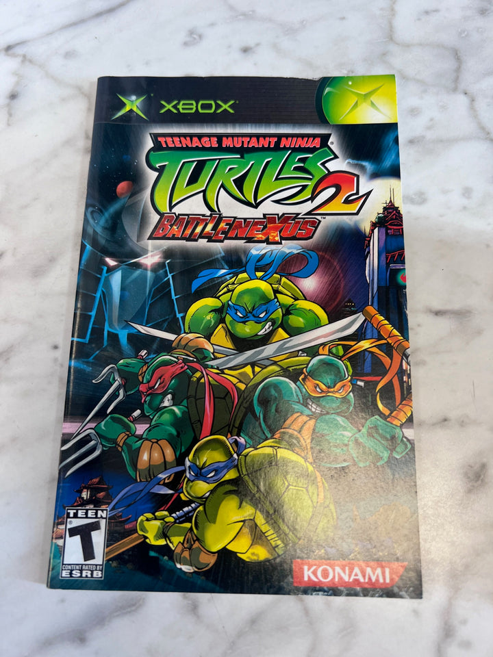 Teenage Mutant Ninja Turtles 2 Battle Nexus Original Xbox MANUAL ONLY  MO91725
