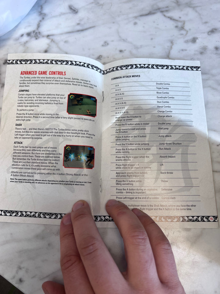Teenage Mutant Ninja Turtles 2 Battle Nexus Original Xbox MANUAL ONLY  MO91725