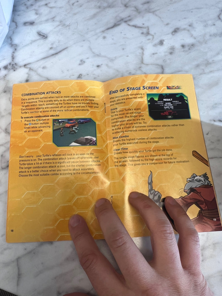 Teenage Mutant Ninja Turtles Original Xbox MANUAL ONLY  MO91725