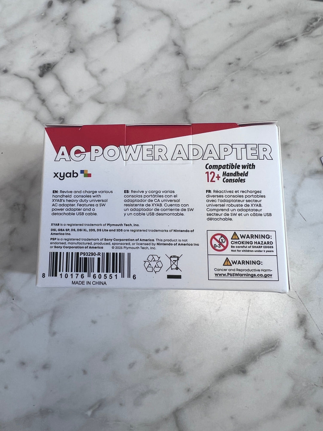 XYAB Universal Handheld AC Adapter (Dsi/GBA SP/DS/DSi XL/2DS/DS Lite/PSP/3DS) NA91725