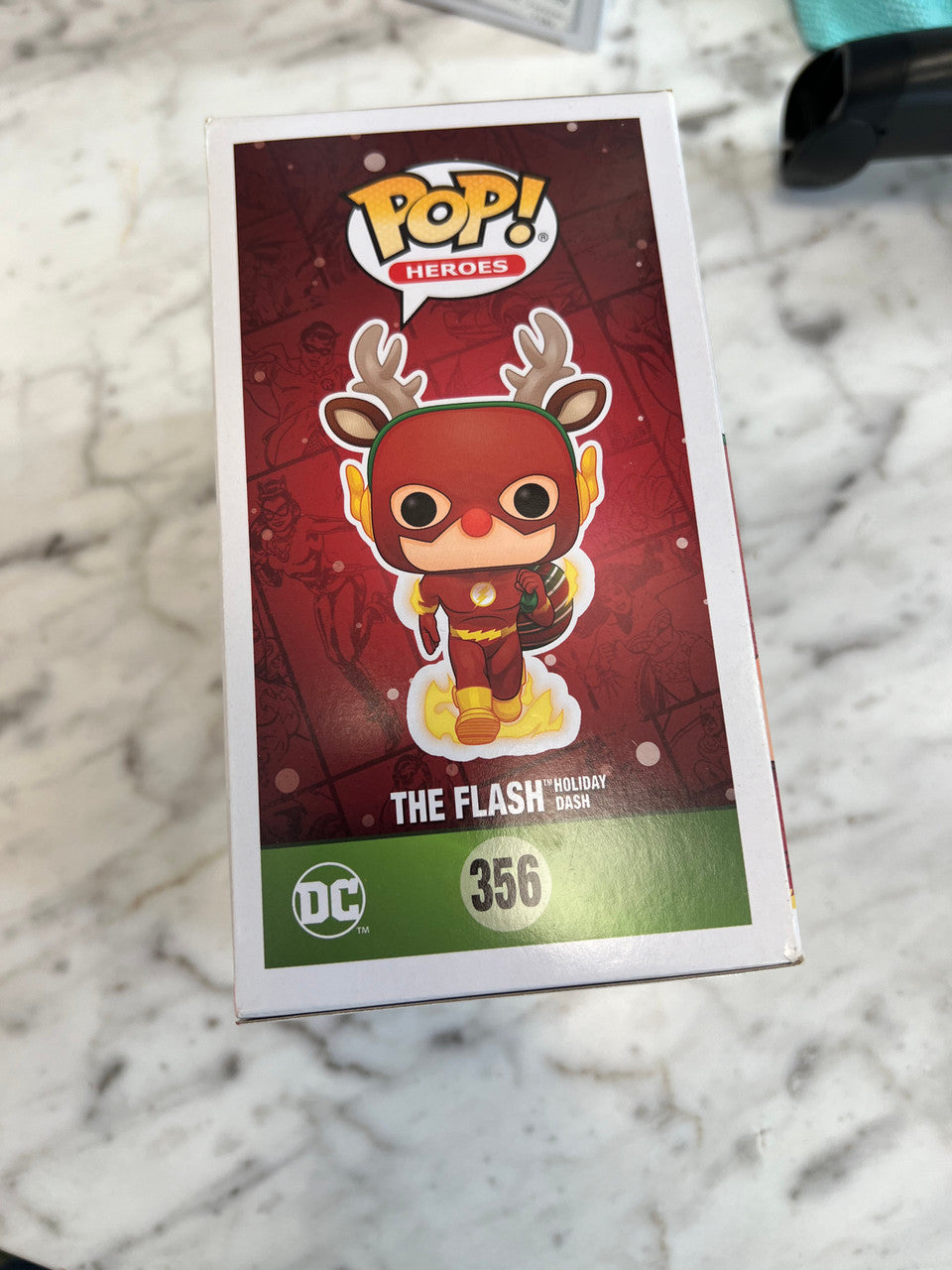 Funko POP! Heroes Classic Flash Holiday Dash As Rudolph Red Nose Reindeer