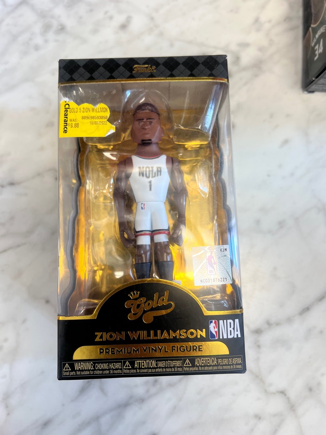 Funko Gold Zion Williamson NBA Premium Vinyl Figure Pelicans White NT62025