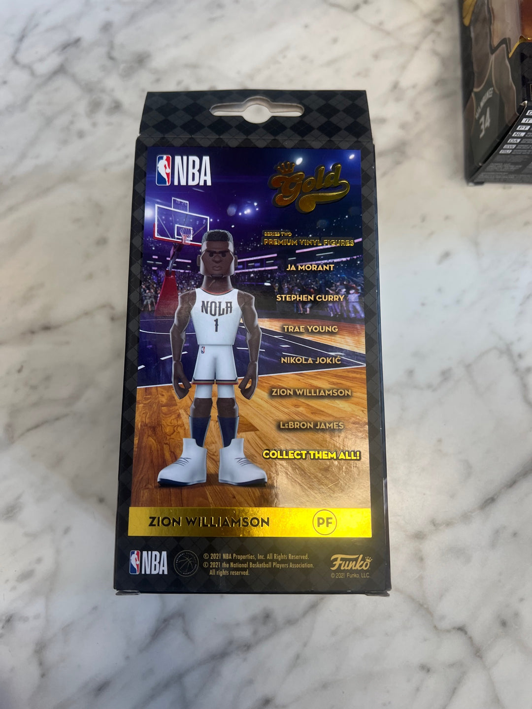 Funko Gold Zion Williamson NBA Premium Vinyl Figure Pelicans White NT62025