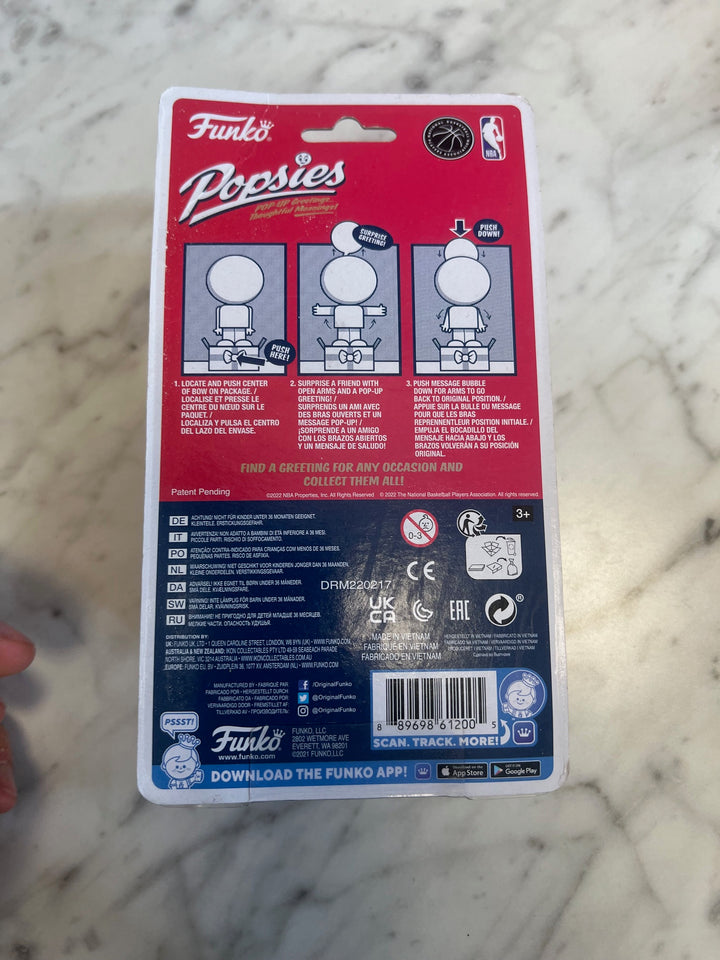 NBA Funko Popsies Zion Williamson Pelicans Figure Pop-Up Message - New on card NT62025