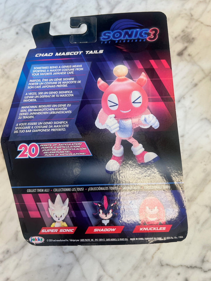 Sonic The Hedgehog 3 Movie Chao Mascot Tails 5" Figure Jakks Pacific NT62025