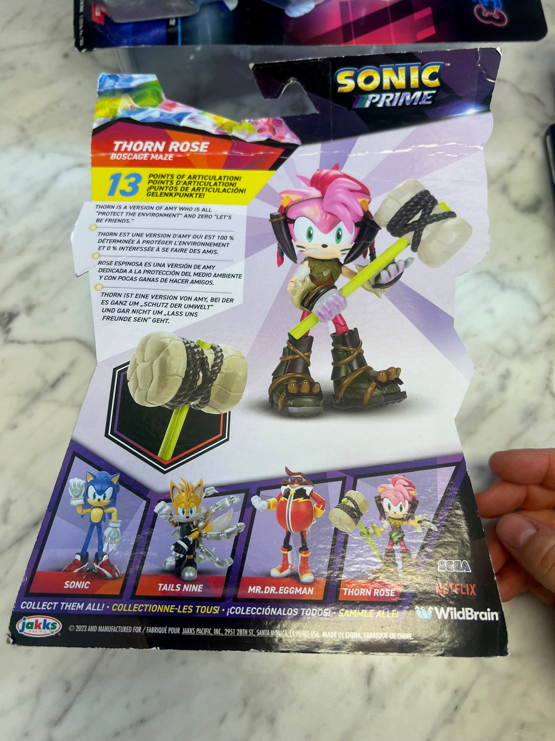 2023 Sonic Prime 5" Amy Thorn Rose Boscage Maze Netflix Jakks NT62025