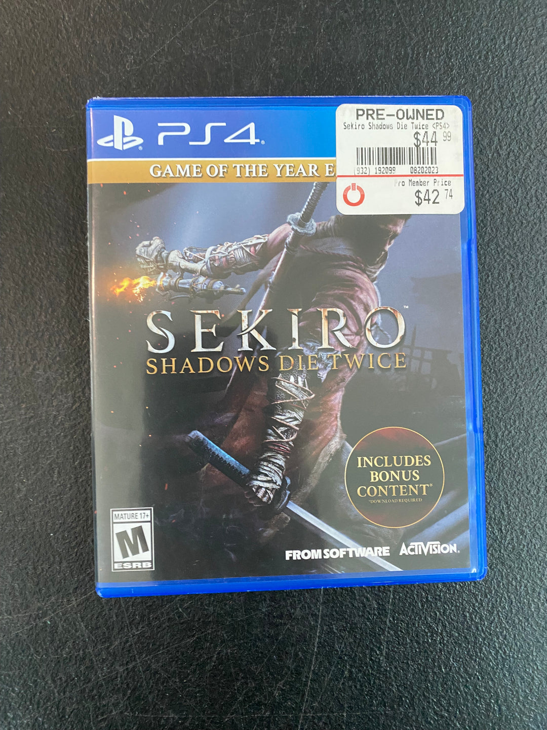 Sekiro: Shadows Die Twice - PS4
