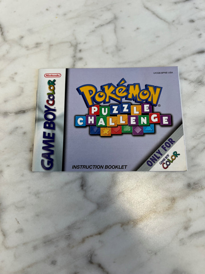 Pokemon Puzzle Challenge for GameBoy Color MANUAL ONLY    MO12224