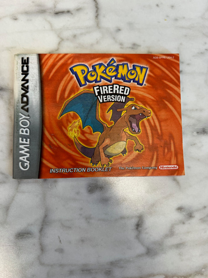 Pokemon FireRed Fire Red Version for GameBoy Advance MANUAL ONLY    MO12224