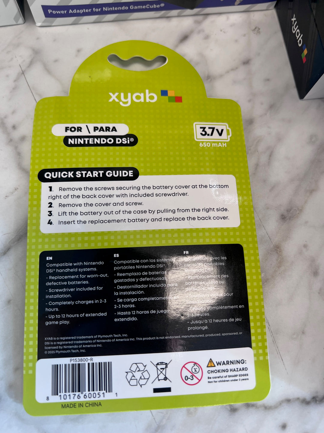 XYAB Rechargeable Battery Pack for Nintendo DSi NA91725