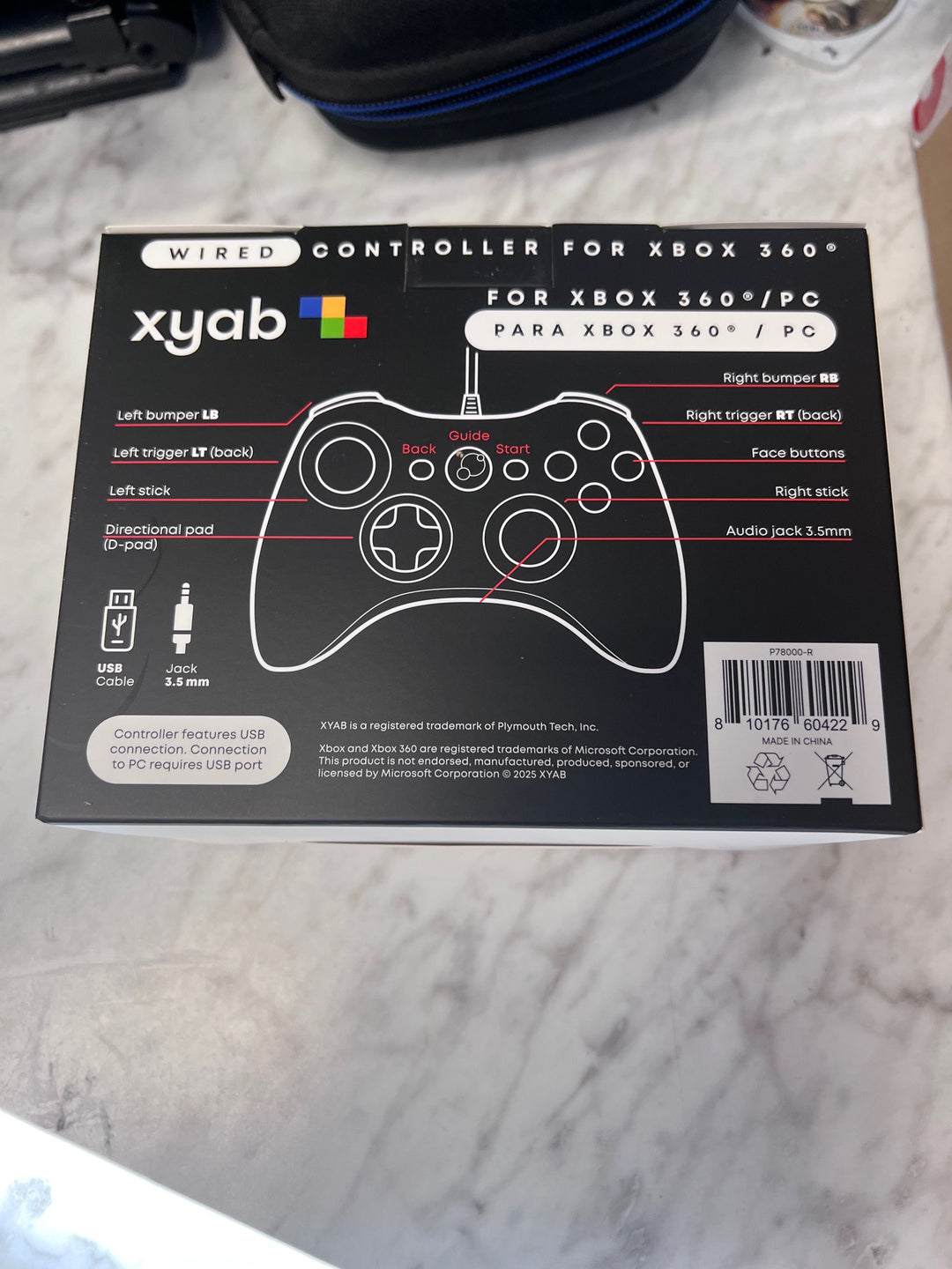 XYAB Arbiter Wired Controller for Xbox 360 (Choose Color)  NA91725