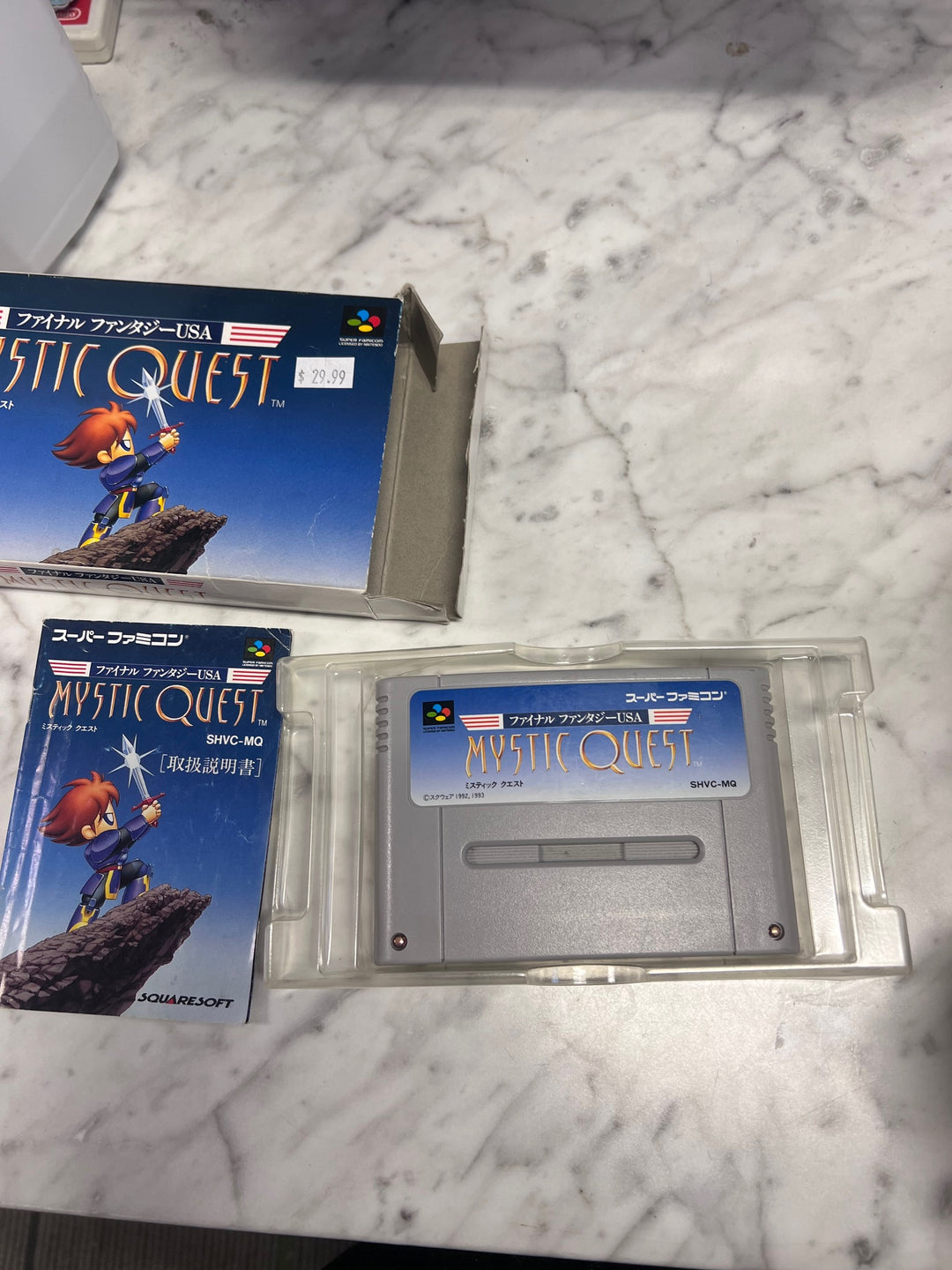 Final Fantasy Mystic Quest for JAPANESE Super Famicom Complete w/ box wear