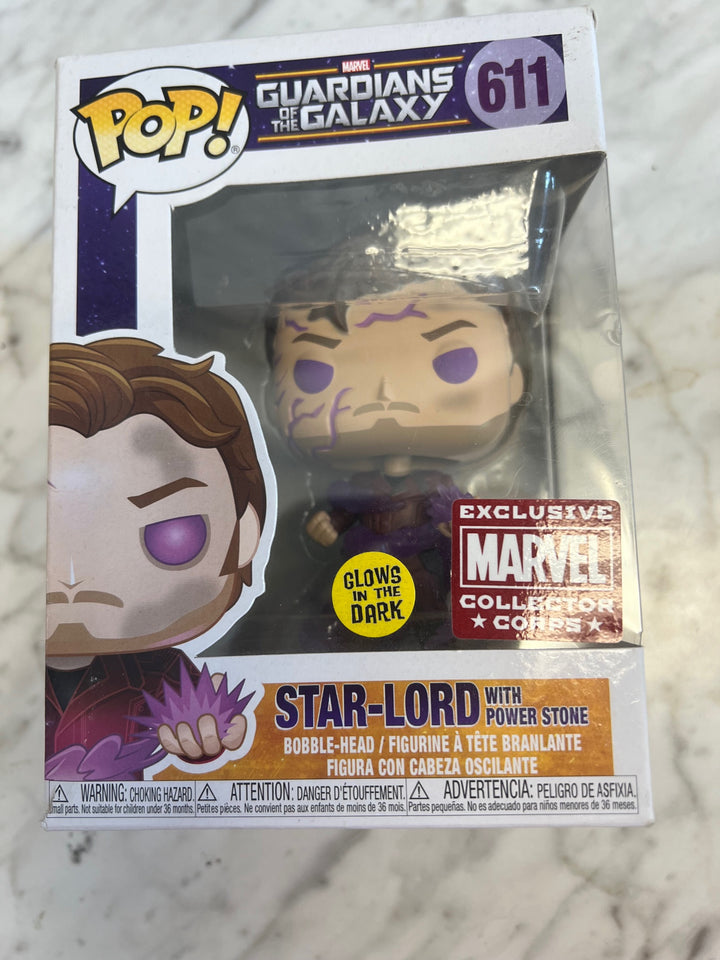 Funko Pop! Star-Lord with Power Stone #611 Guardians of the Galaxy GITD FP4125
