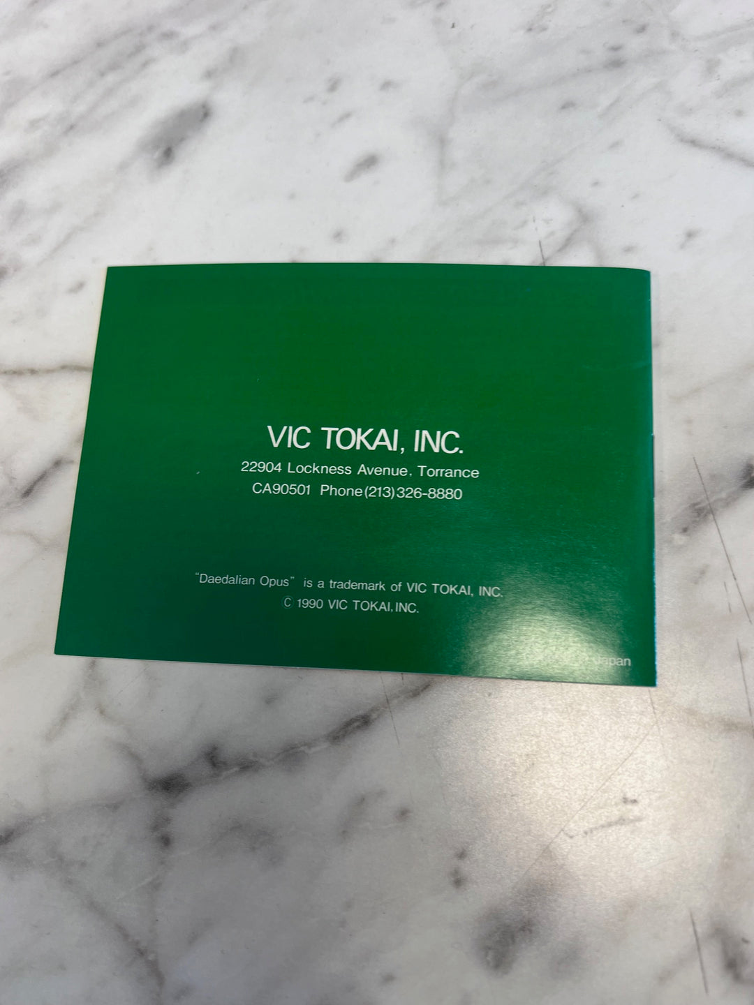 Daedalian Opus for Gameboy MANUAL ONLY MO91725