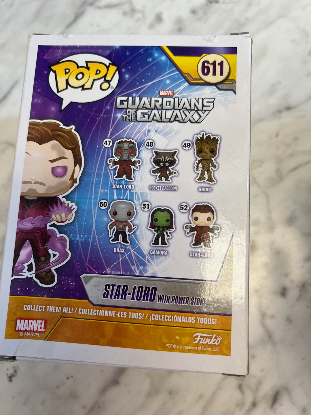 Funko Pop! Star-Lord with Power Stone #611 Guardians of the Galaxy GITD FP4125