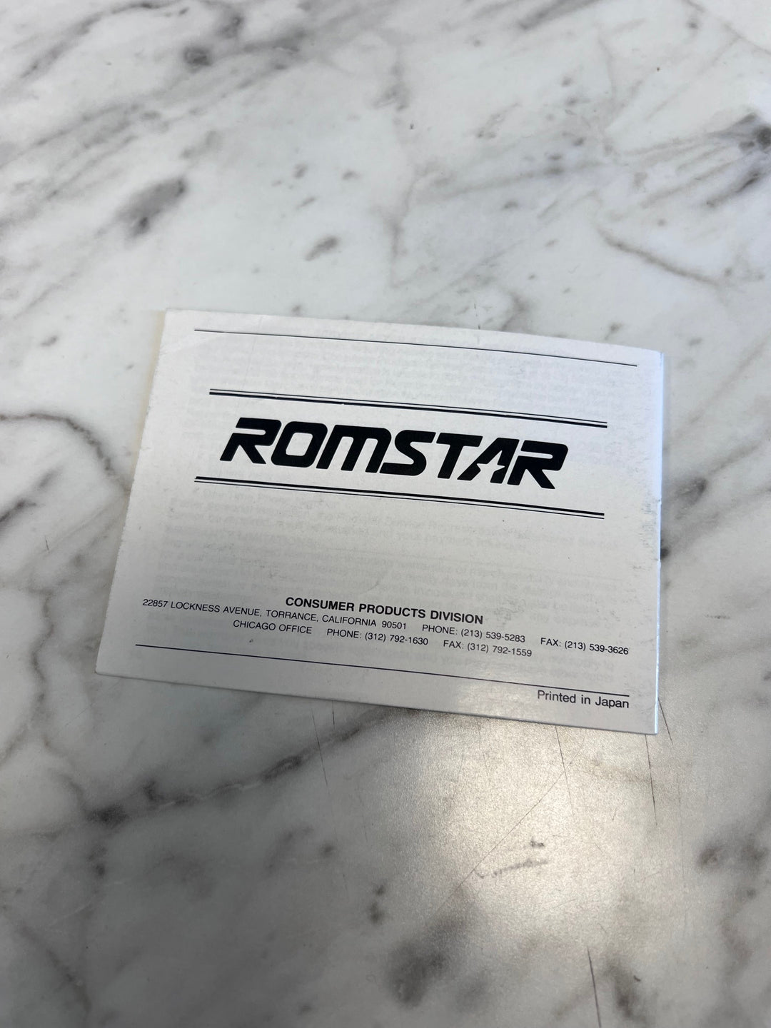 World Bowling for Gameboy MANUAL ONLY MO91725