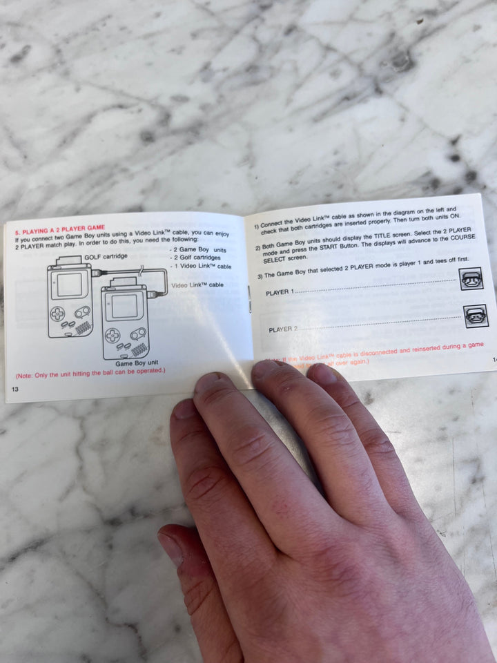 Golf for Gameboy MANUAL ONLY MO91725