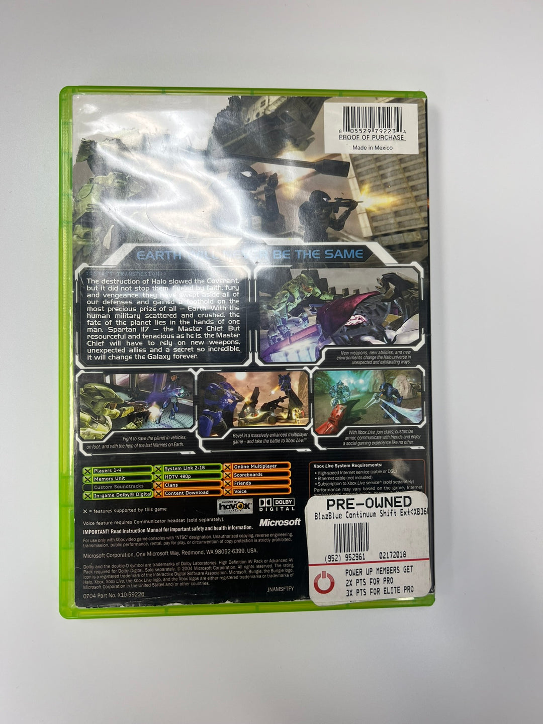 Halo 2 Original Xbox CASE & MANUAL ONLY NO GAME CO71326