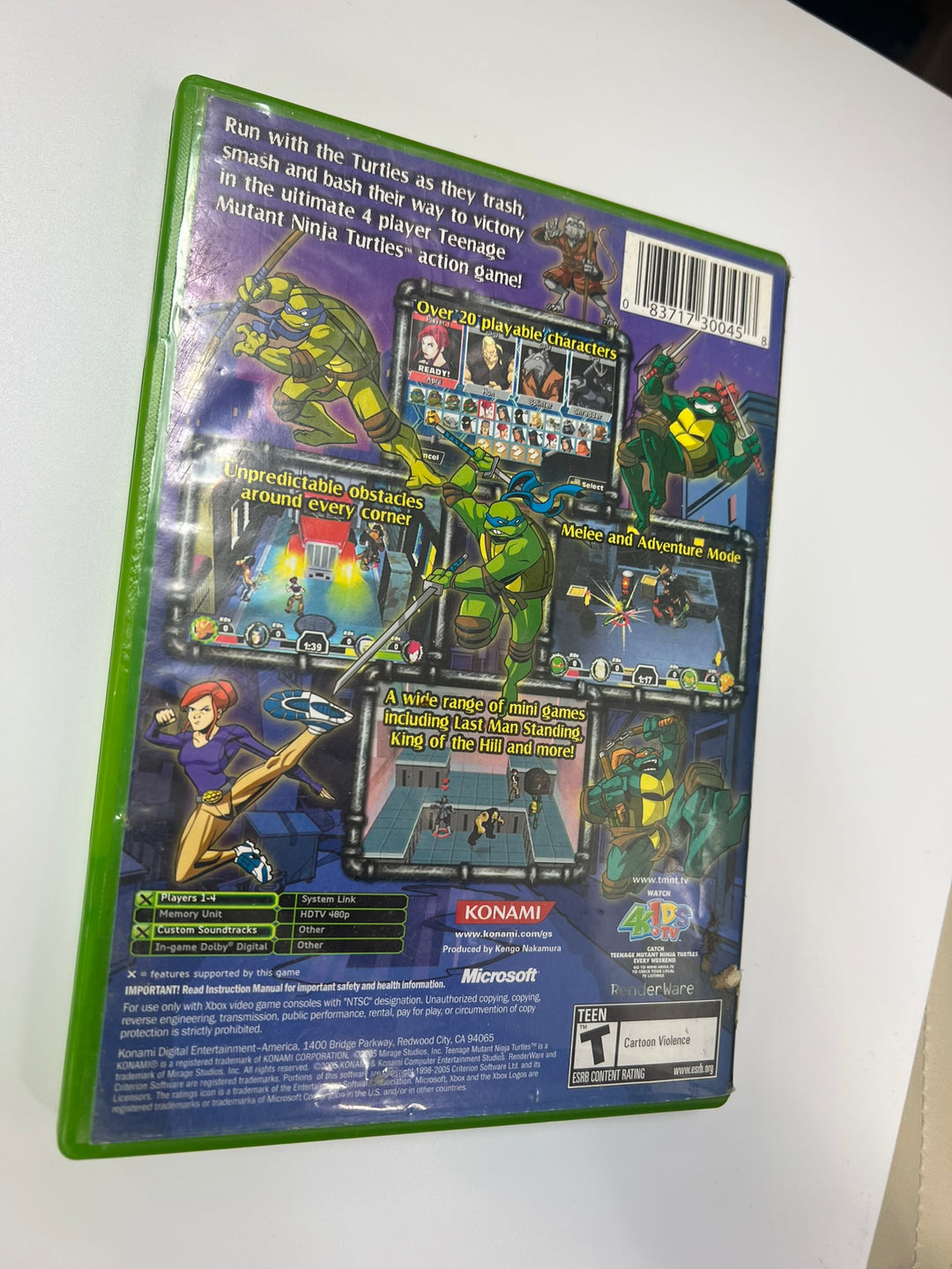 TMNT Mutant Melee Original Xbox CASE ONLY NO GAME CO71326