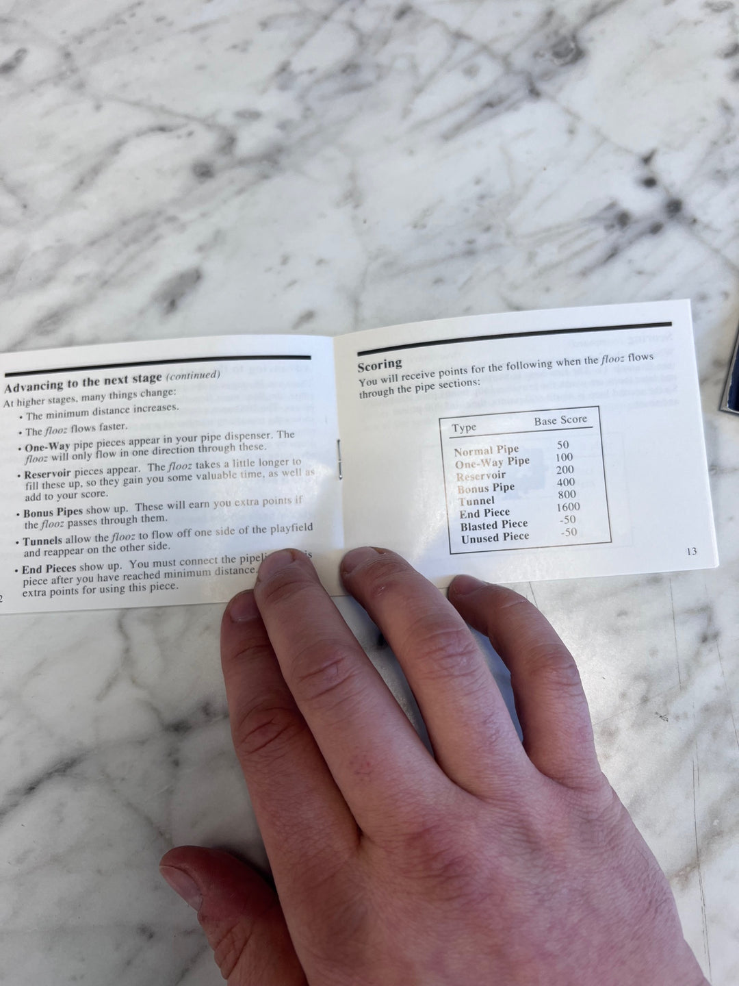 Pipe Dream for Gameboy MANUAL ONLY MO91725