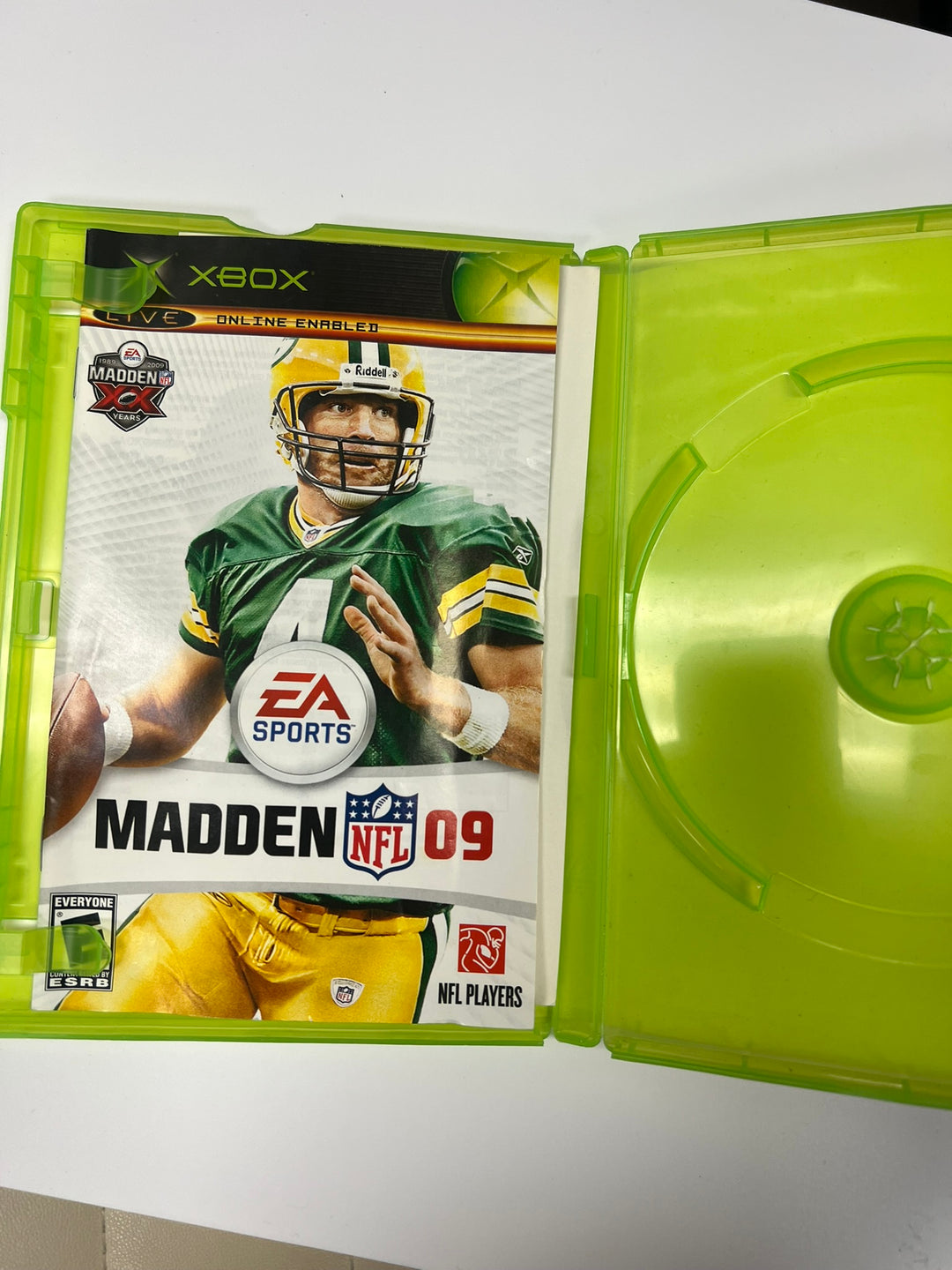 Madden 09 Original Xbox CASE & MANUAL ONLY NO GAME CO71326