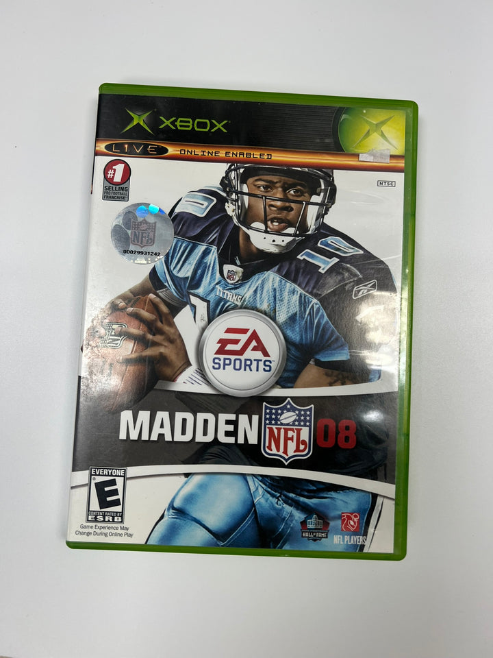 Madden 08 Original Xbox CASE & MANUAL ONLY NO GAME CO71326