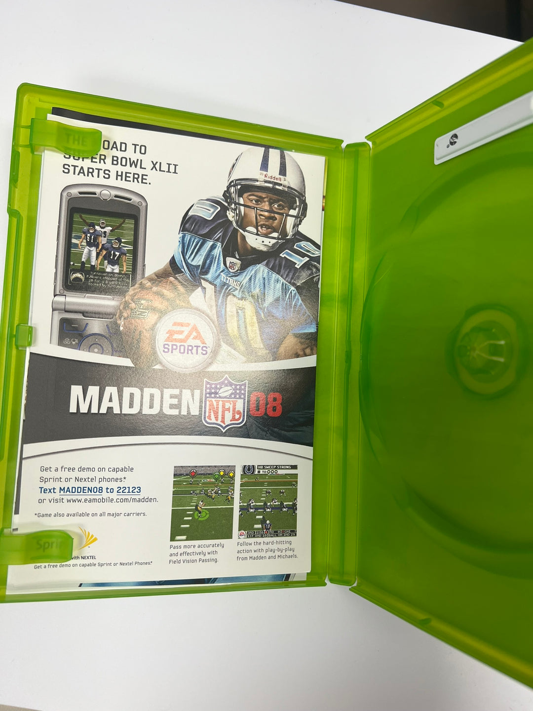 Madden 08 Original Xbox CASE & MANUAL ONLY NO GAME CO71326