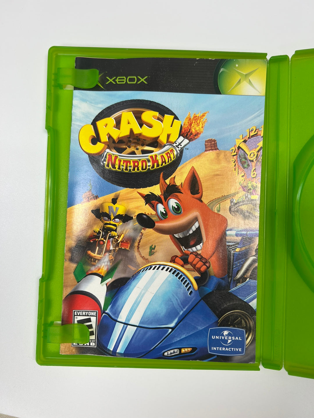Crash Nitro Kart Original Xbox CASE & MANUAL ONLY NO GAME CO71326