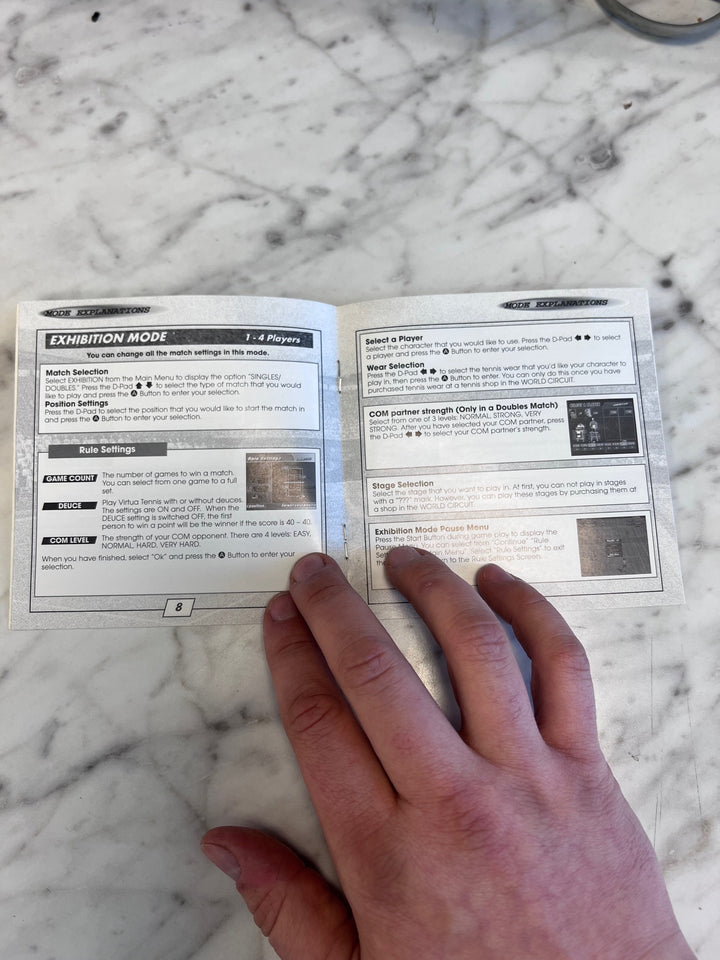 Virtua Tennis for Sega Dreamcast MANUAL ONLY MO91725
