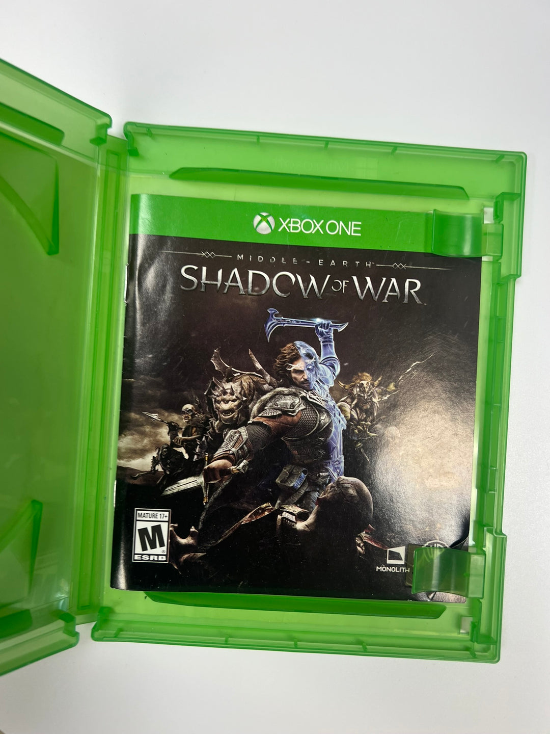 Middle-Earth Shadow of War Xbox One CASE ONLY NO GAME CO71326