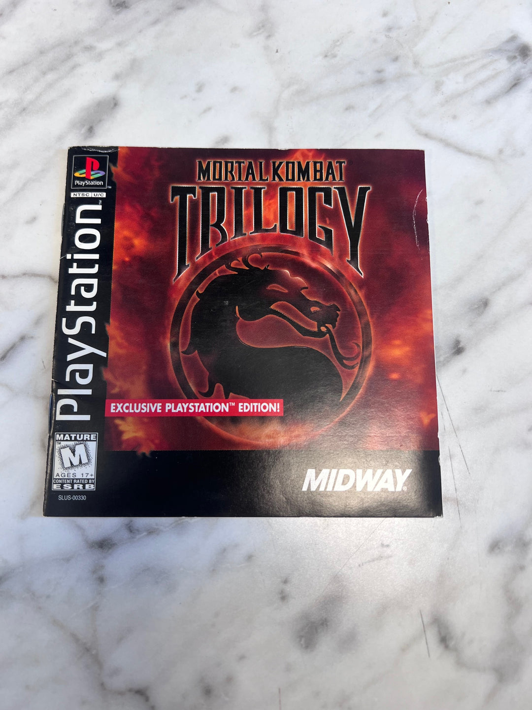 Mortal Kombat Trilogy PS1 Playstation MANUAL ONLY MO91725