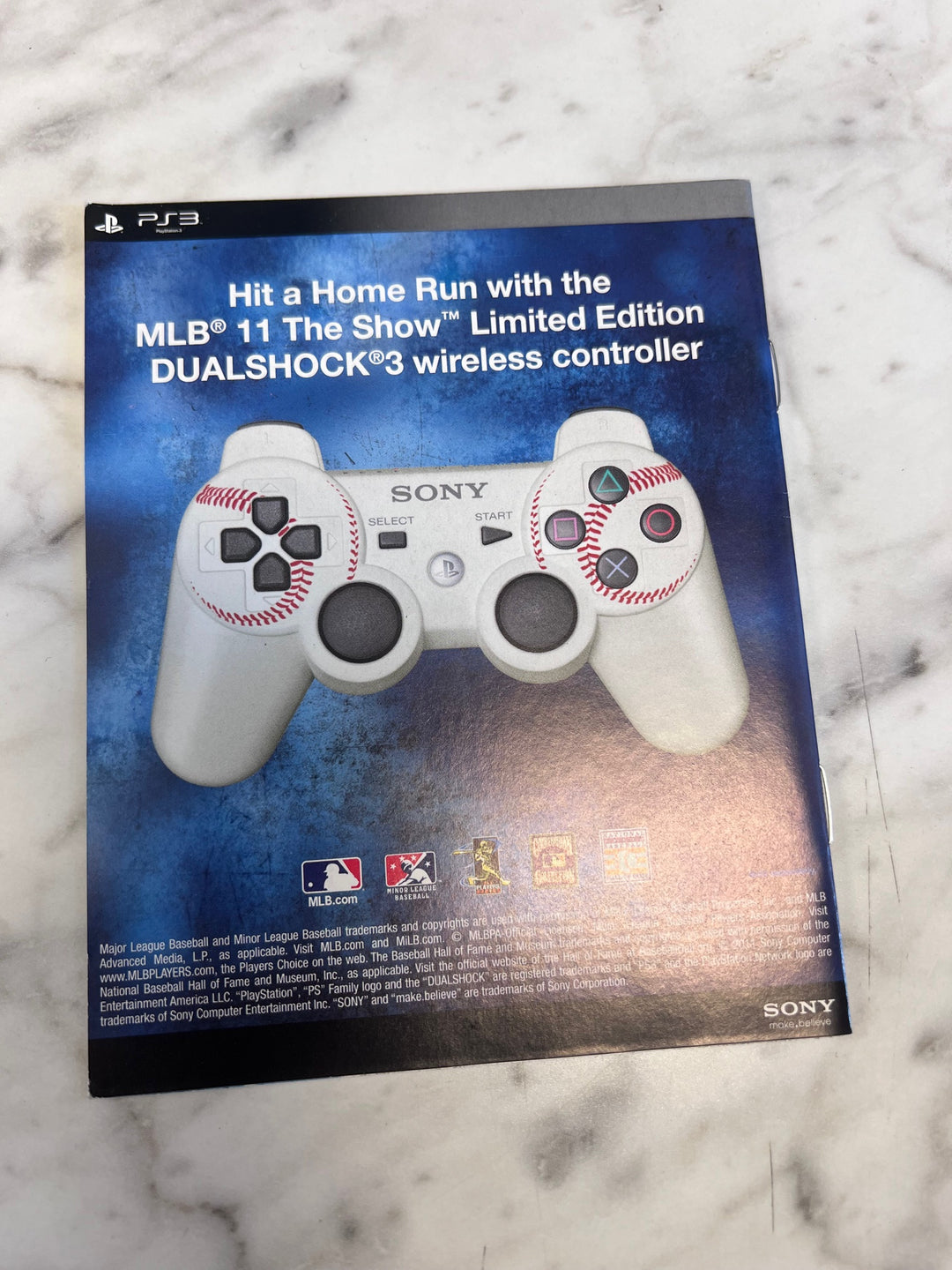 MLB 11 The Show PS3 Playstation 3 MANUAL ONLY MO91725