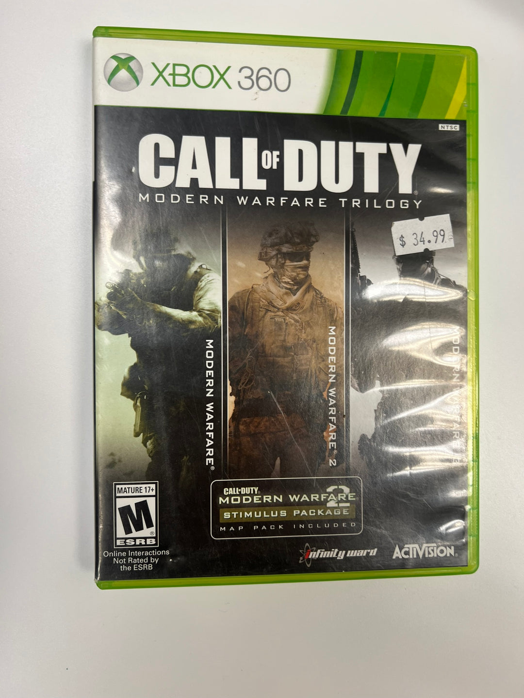 Call of Duty Modern Warfare Trilogy Xbox 360 CASE ONLY NO GAME CO71326