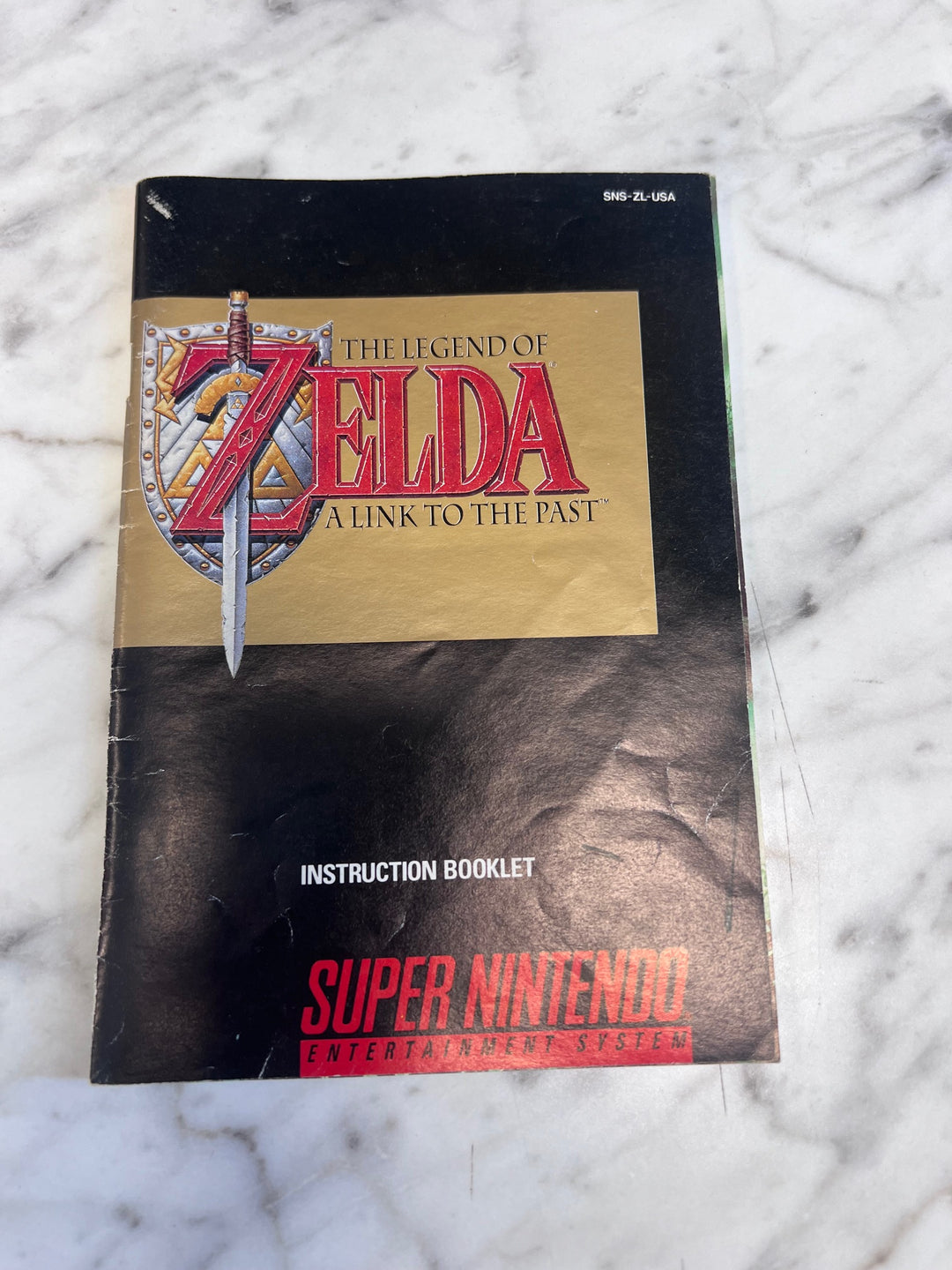 The Legend of Zelda A Link to the Past Torn Back Cover MANUAL ONLY MO91725