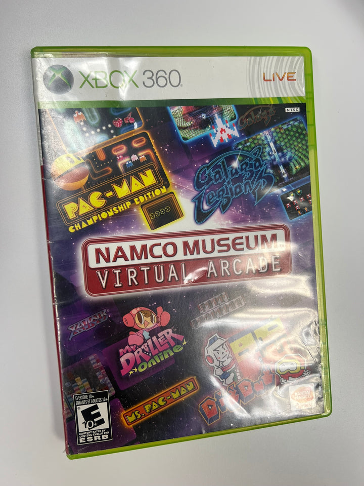 Namco Museum Virtual Arcade Xbox 360 CASE & MANUAL ONLY NO GAME CO71326