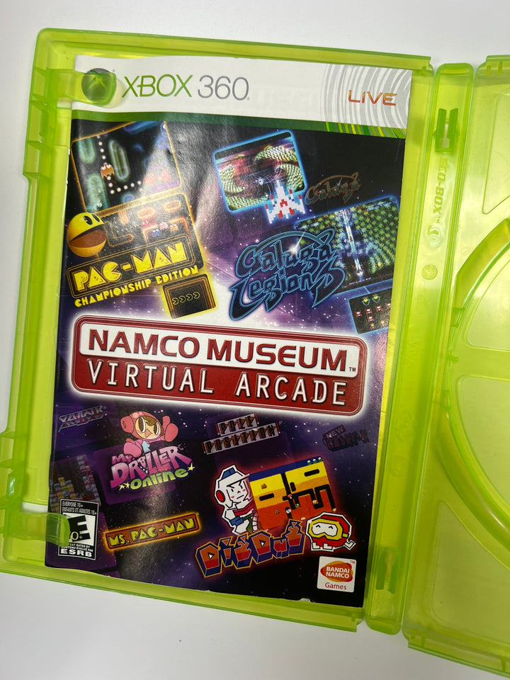 Namco Museum Virtual Arcade Xbox 360 CASE & MANUAL ONLY NO GAME CO71326