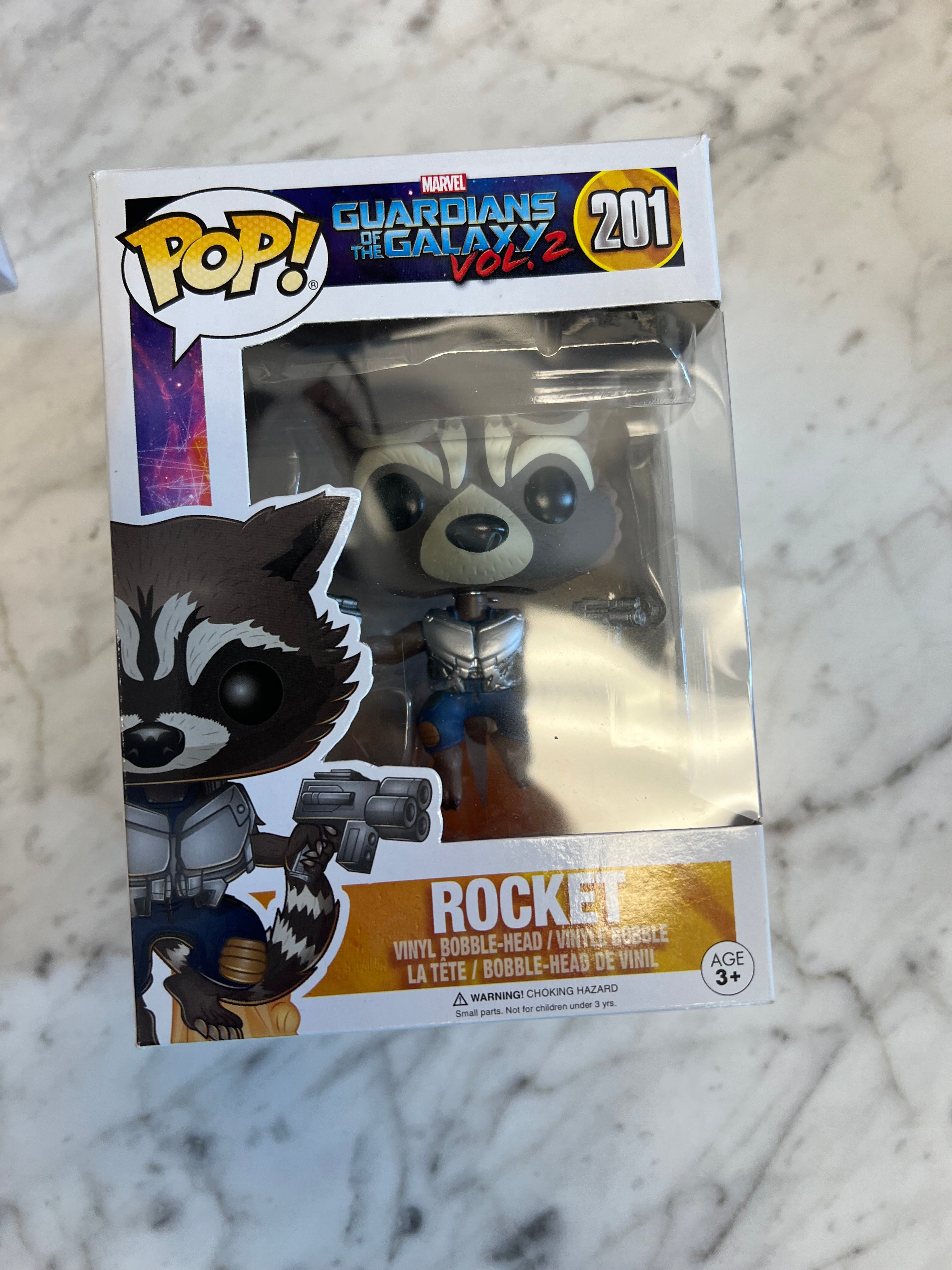 Funko Pop Vinyl Marvel Rocket Raccoon 201 FP62024 Core Gaming