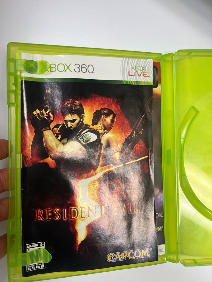 Resident Evil 5 Xbox 360 CASE & MANUAL ONLY NO GAME CO71326