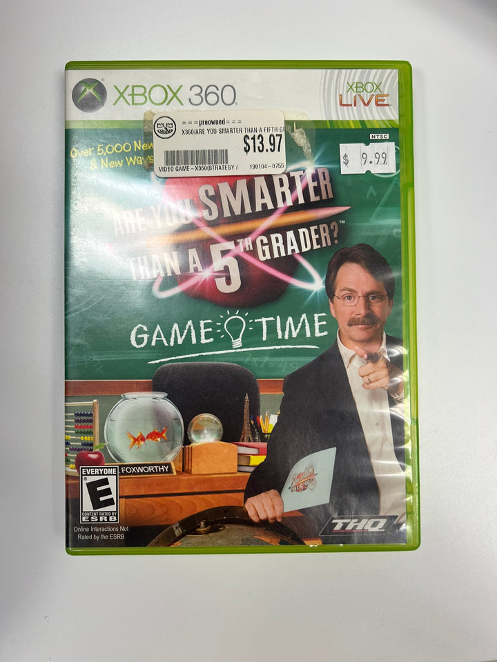 Are You Smarter Than... Game Time Xbox 360 CASE & MANUAL ONLY NO GAME CO71326