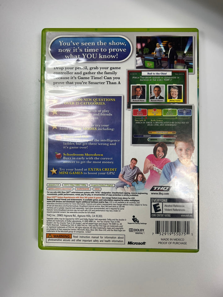 Are You Smarter Than... Game Time Xbox 360 CASE & MANUAL ONLY NO GAME CO71326