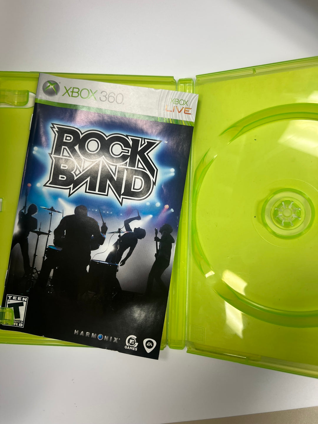 Rock Band Xbox 360 CASE AND MANUAL ONLY CO71326